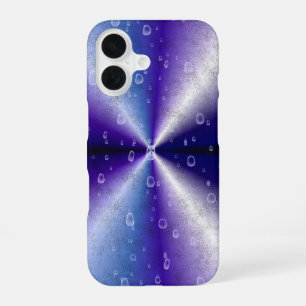 Raindrops on Purple Rainbow iPhone 16 Case