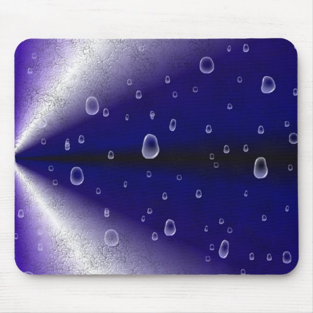 Raindrops on Purple Rainbow Mouse Pad (Front)