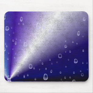 Raindrops on Purple Rainbow Mouse Pad