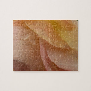 Raindrops on Rose Petals Pale Pink Floral Jigsaw Puzzle