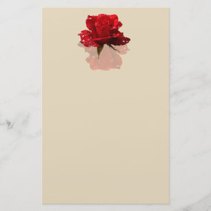 RAINDROPS ON ROSE STATIONERY