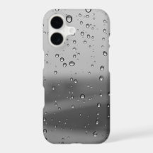 Raindrops On Silver Background