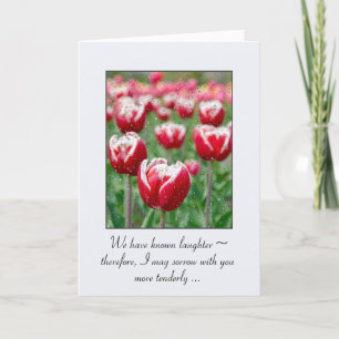 Raindrops on Tulips Sympathy Card