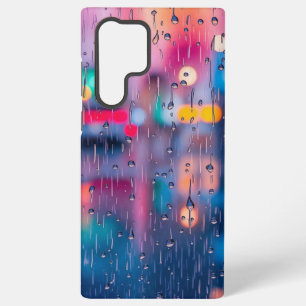 Raindrops on Window with Bokeh Lights Samsung Galaxy Case