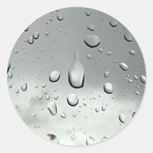 Raindrops Photography Classic Round Sticker