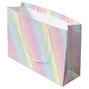 Raindrops Rainbow Baby Shower Large Gift Bag