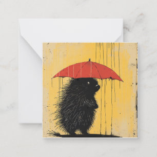Raindrops & Resolutions: Start Anew with Porcupine Card
