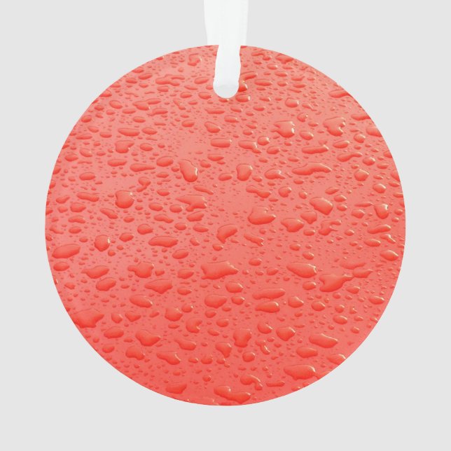Raindrops sur une voiture orange (dos)