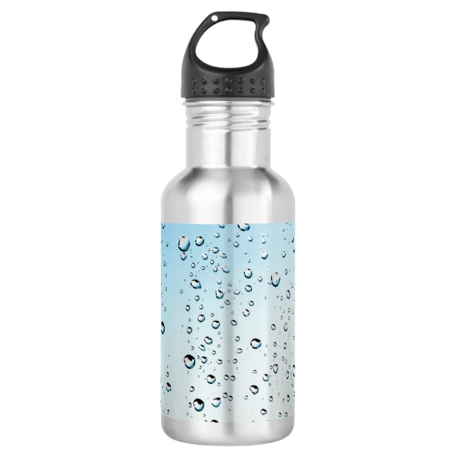 Raindrops Texture 532 Ml Water Bottle (Front)