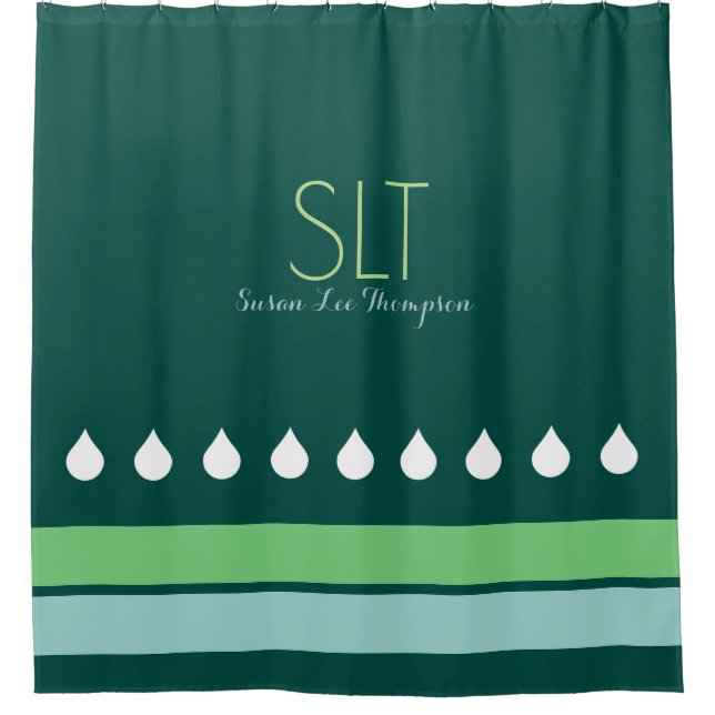 raindrops with monogram green (Front)