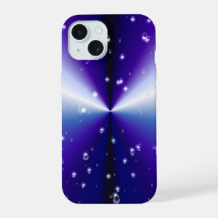 Raindrops with Stars on Purple Blue Black Rainbow iPhone 15 Case