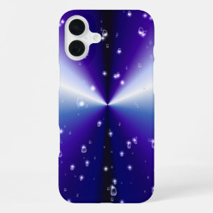 Raindrops with Stars on Purple Blue Black Rainbow iPhone 16 Plus Case