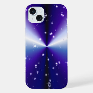 Raindrops with Stars on Purple Blue Black Rainbow iPhone 15 Plus Case