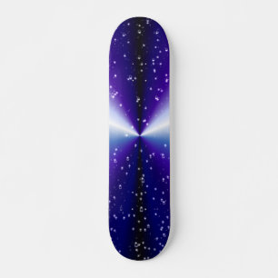 Raindrops with Stars on Purple Blue Black Rainbow Skateboard