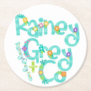 RAINEY GREY + CO [logo 6] Round Paper Coaster