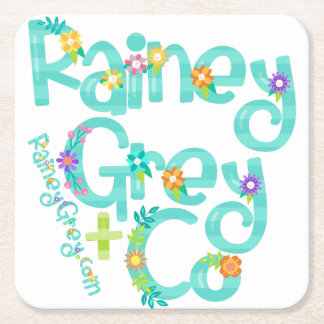 RAINEY GREY + CO [logo 6] Square Paper Coaster