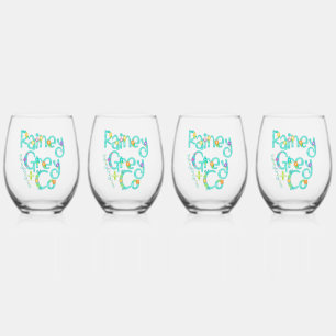 RAINEY GREY + CO [logo 6] Stemless Wine Glass