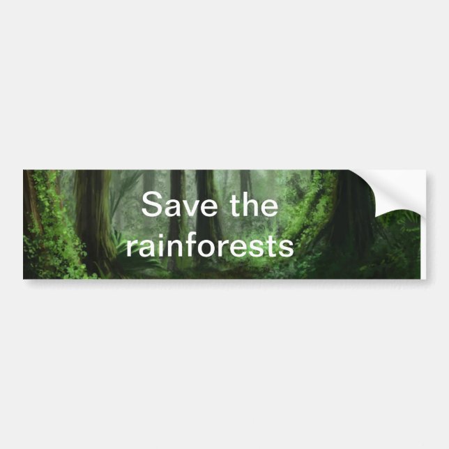 rainforest bumper sticker (Front)