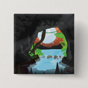 Rainforest Cave 2 Inch Square Button
