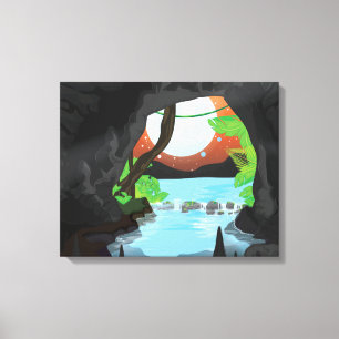 Rainforest Cave Canvas Print