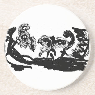 Rainforest chameleons wedding  coaster
