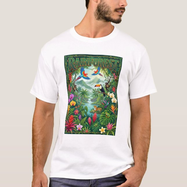Rainforest colourful design T-Shirt (Front)