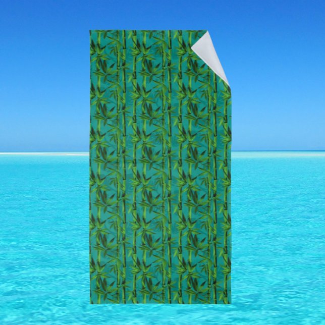 Rainforest Dreams Tropical Bamboo Forest  Beach Towel (Tropical bamboo rainforest. beach towel! )