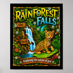 Rainforest-falls vbs2026 exploring the nature of poster