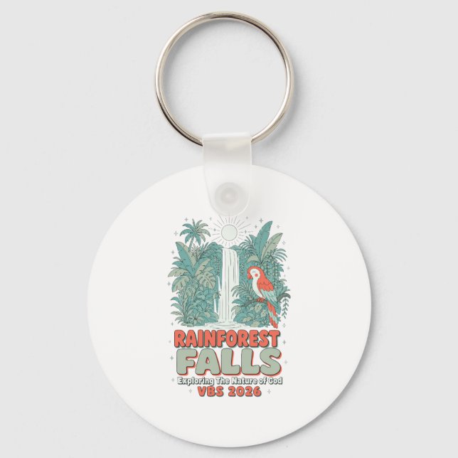 Rainforest Falls VBS 2026 Exploring The Nature of  Keychain (Front)