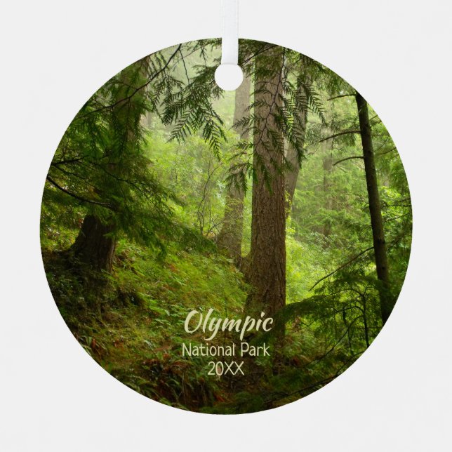 Rainforest in Olympic National Park Photo  Metal Ornament (Front)