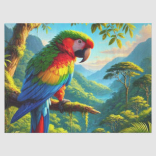 Rainforest Macaw Parrot Tissue Paper