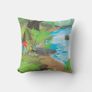 Rainforest River Throw Pillow
