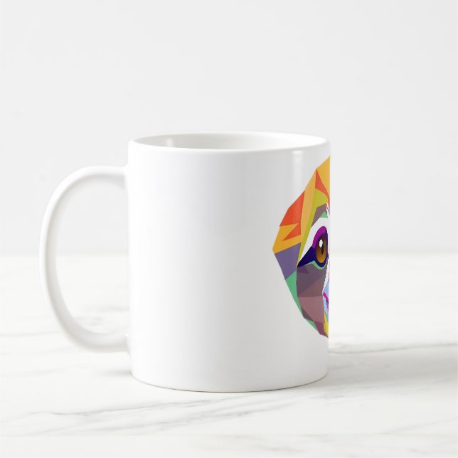 Rainforest Sloth Polygon Tee Coffee Mug (Left)