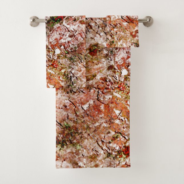 Rainforest under cotton or rock under ground bath towel set (Insitu)