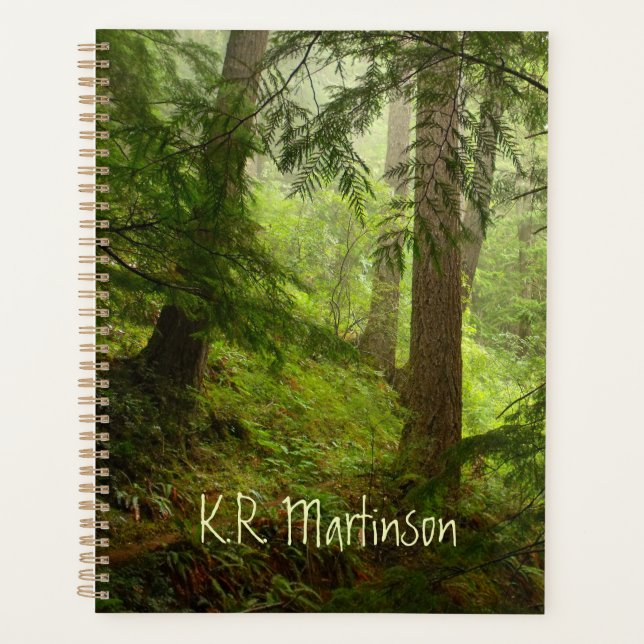 Rainforest Woodland Photo Personalized Planner (Front)