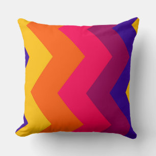 Raingow chevron Pattern Throw Pillow