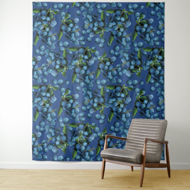 Raining Blueberries Tapestry (In Situ)