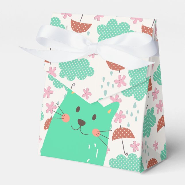 Raining Cats Favor Box (Front Side)