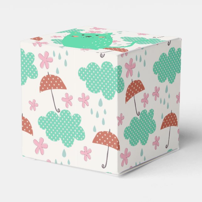 Raining Cats Favor Box (Back Side)