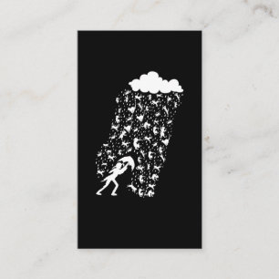 Raining Cats Funny Animal Weather Cat Lover Business Card