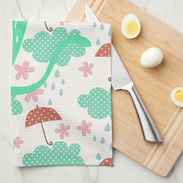 Raining Cats Kitchen Towel (Quarter Fold)