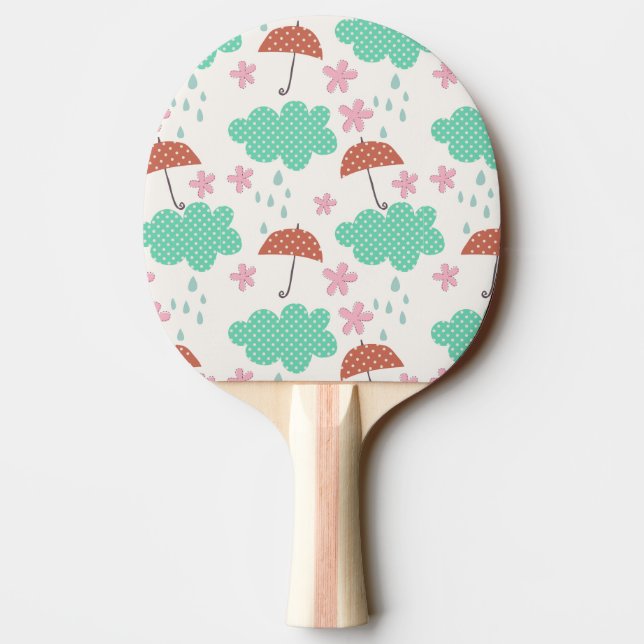 Raining Cats Ping Pong Paddle (Back)