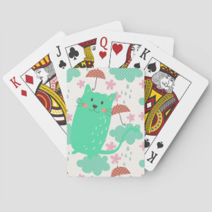 Raining Cats Playing Cards