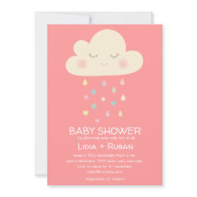 Raining Cloud Baby Shower Invitation