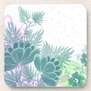 raining easter flowers coaster