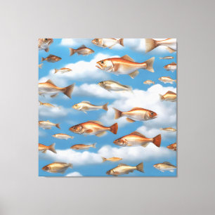 Raining Fish Canvas Print