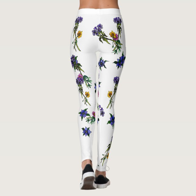 Raining Flowers #2 Leggings (Back)