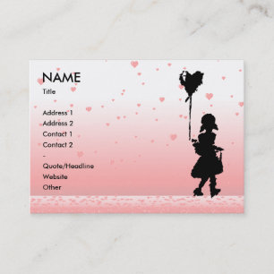 raining hearts business card