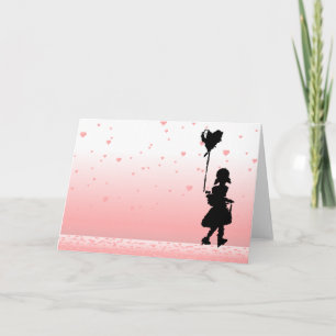 raining hearts holiday card