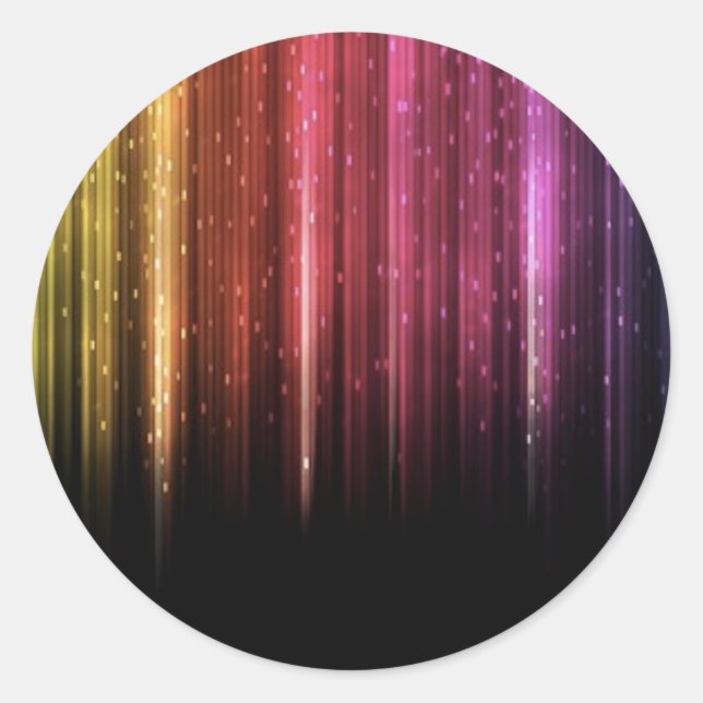 Raining Rainbow stars Classic Round Sticker (Front)